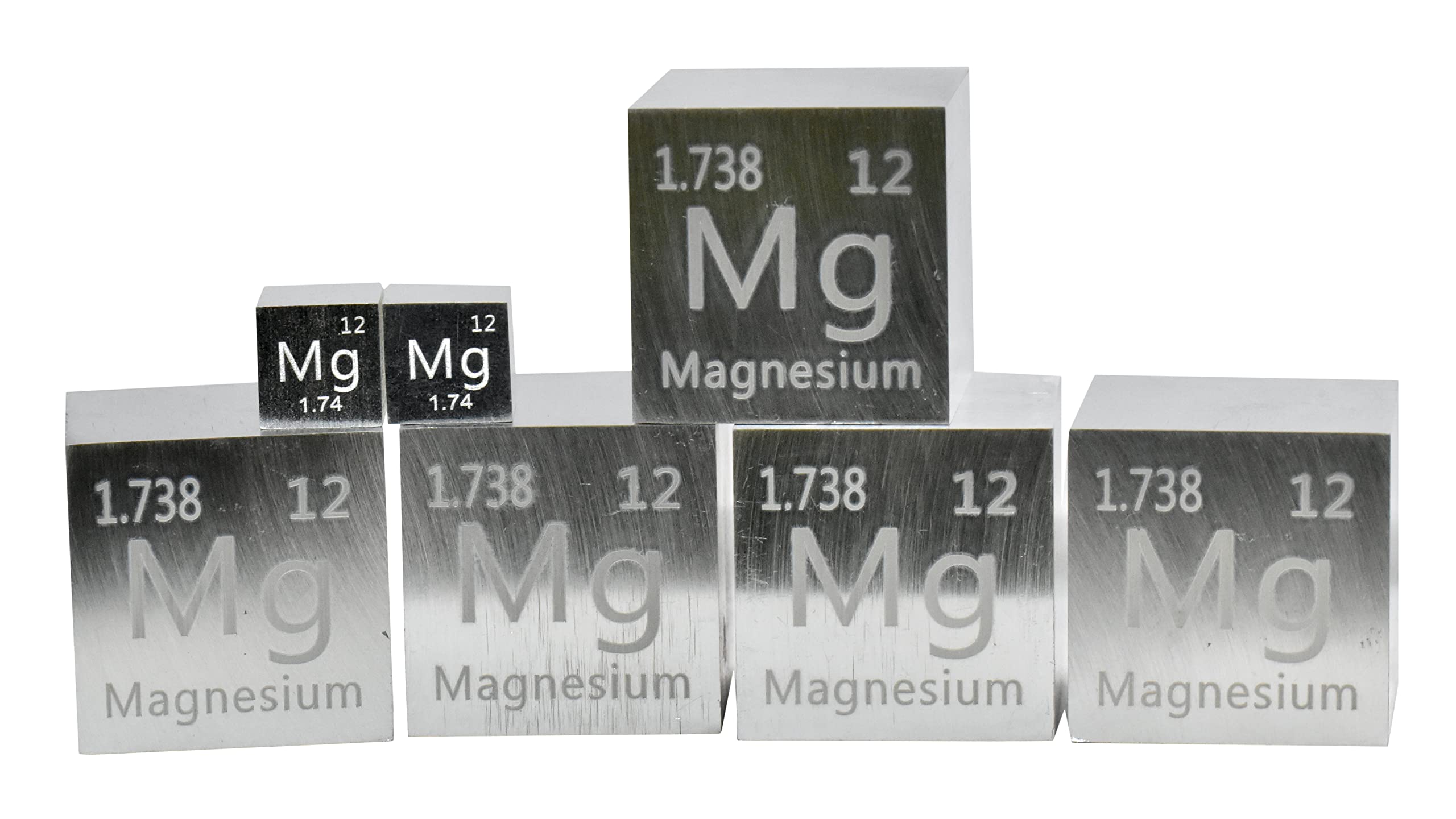 Magnesium Large Cube, Magnesium Metallic Cube 25.4x25.4mm Pure 99.9% for Elements Collection