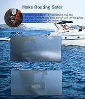 Vista 3 de 8M0092849 8M4000953 Cordón de interruptor de matanza de barco, Naranja con correa de muñeca