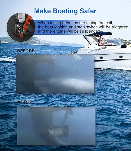 Miniatura 3 de 8M0092849 8M4000953 Cordón de interruptor de matanza de barco, Naranja con correa de muñeca