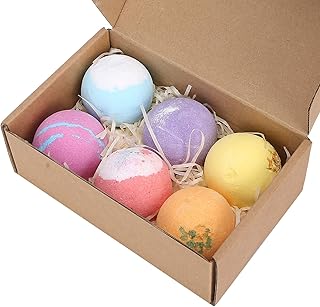 6 peças bombas de banho, sal de banho bola de banho sal corporal, rejuvenescimento da pele e bombas de hidratação corporal anti-fadiga sal de banho para banho bombas para banho de espuma e spa