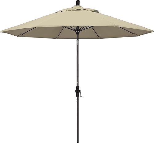 Miniatura 22 de California Umbrella GSCUF908117-5461 - Sombrilla redonda de 9 pies con poste de aluminio y varillas de fibra de vidrio para patio, 9 pies, color