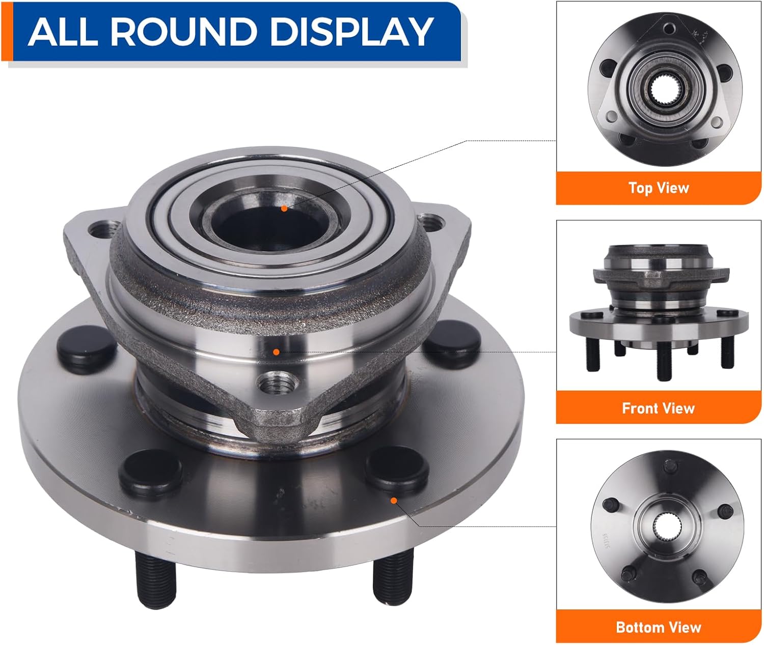 PAROD Pair 513159 Front Wheel Hub Bearing Assembly Fit for Jeep Grand Cherokee 1999-2004 Passenger&Drive Side