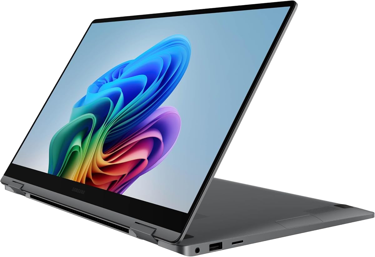 15.6" Galaxy Book5 360 Copilot+ PC, AI Business Laptop, Windows 11 Pro, procesador Intel Core Ultra 5 226V, pantalla táctil FHD AMOLED, 16GB/512GB, modelo 2025, NP754QHA-KA1US, gris