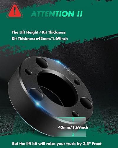 Miniatura 3 de SCITOO Kit de elevación de nivelación de 2.5 pulgadas, kit de nivelación delantera de 2.5 pulgadas, kit de elevación de 2.5 pulgadas, kit de