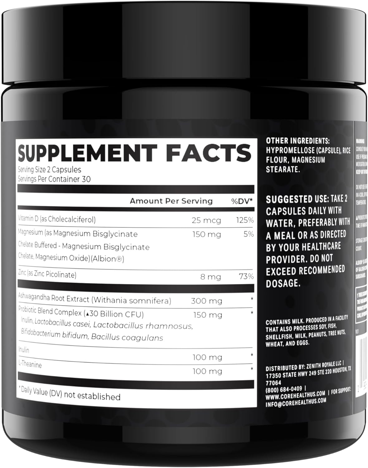 Gut-Brain Synergy Probiotic & Nootropic – 30Billion CFU Psychobiotic + Prebiotic with Ashwagandha, L-Theanine & Zinc for Gut Health, Mood Support, Stress Relief, Bloating Relief & Brain Focus & Memory