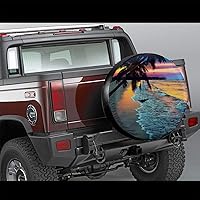 Vista 2 de Coco Beach Sunset - Funda de repuesto para hamaca impermeable con rayos UV, para remolque, RV, SUV de 14 pulgadas