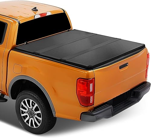 Vista 10 de Auto Dynasty - Capota suave de triple pliegue para cama de camioneta, compatible con Ford Ranger 2019-2025, cama de 6 pies, vinilo suave negro mate