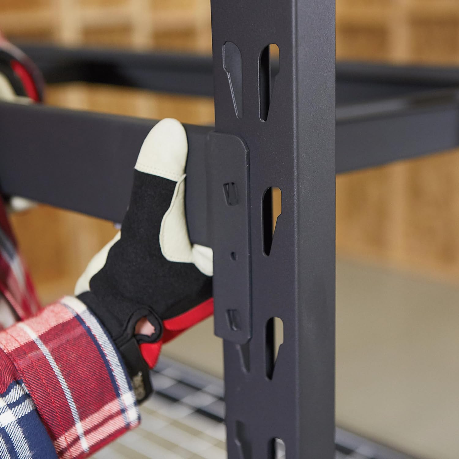 Ironton 4-Tier Industrial Steel Shelving Unit, 8,000-Pound Load Capacity, Garage Storage Rack, 77" W x 24" D x 72" H 4- Tier image 5 of 9 B07XJZBR95