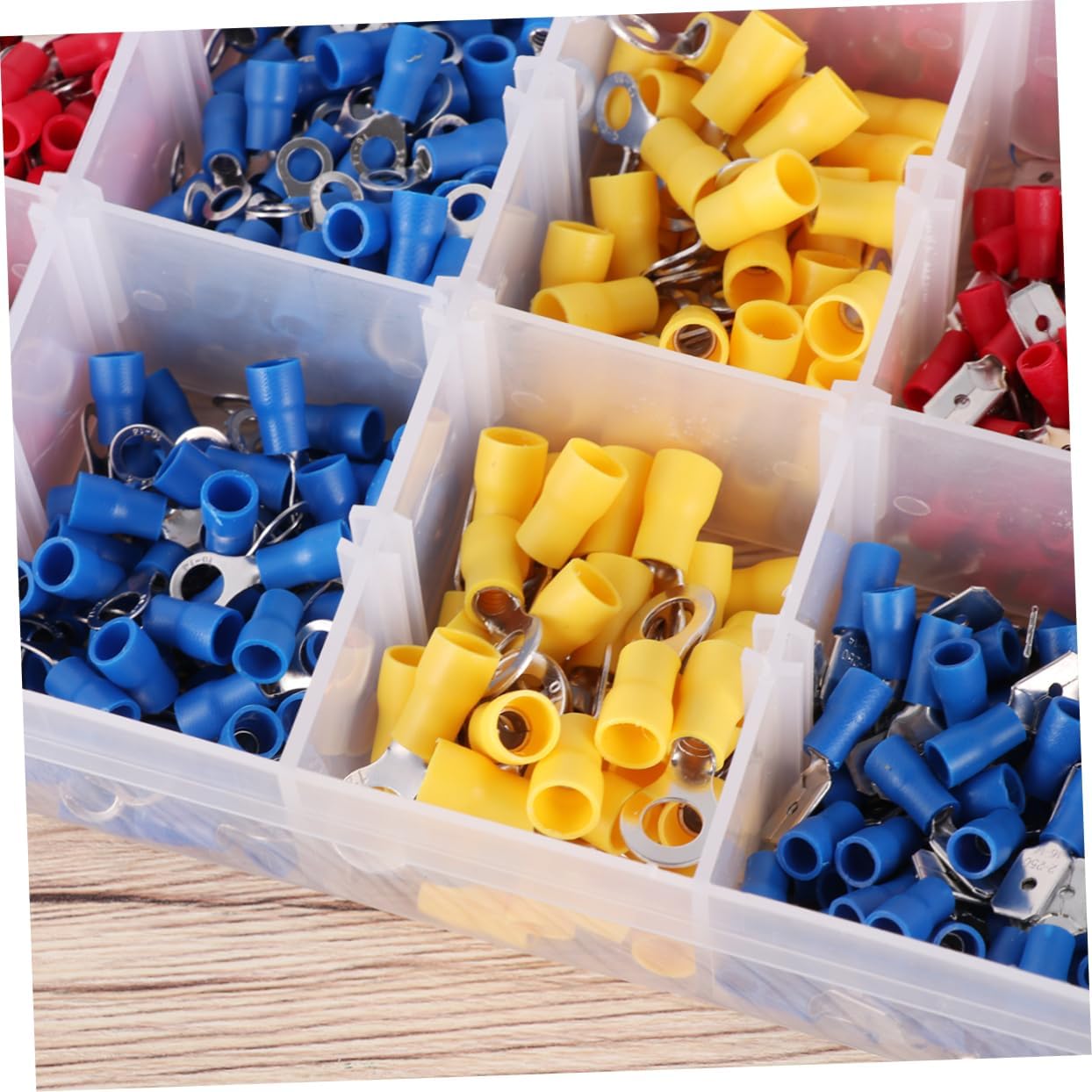 1300pcs PVC Terminal Connectors Heavy Duty Wire Lug Battery Cable Closed Ends for Automotive Repair