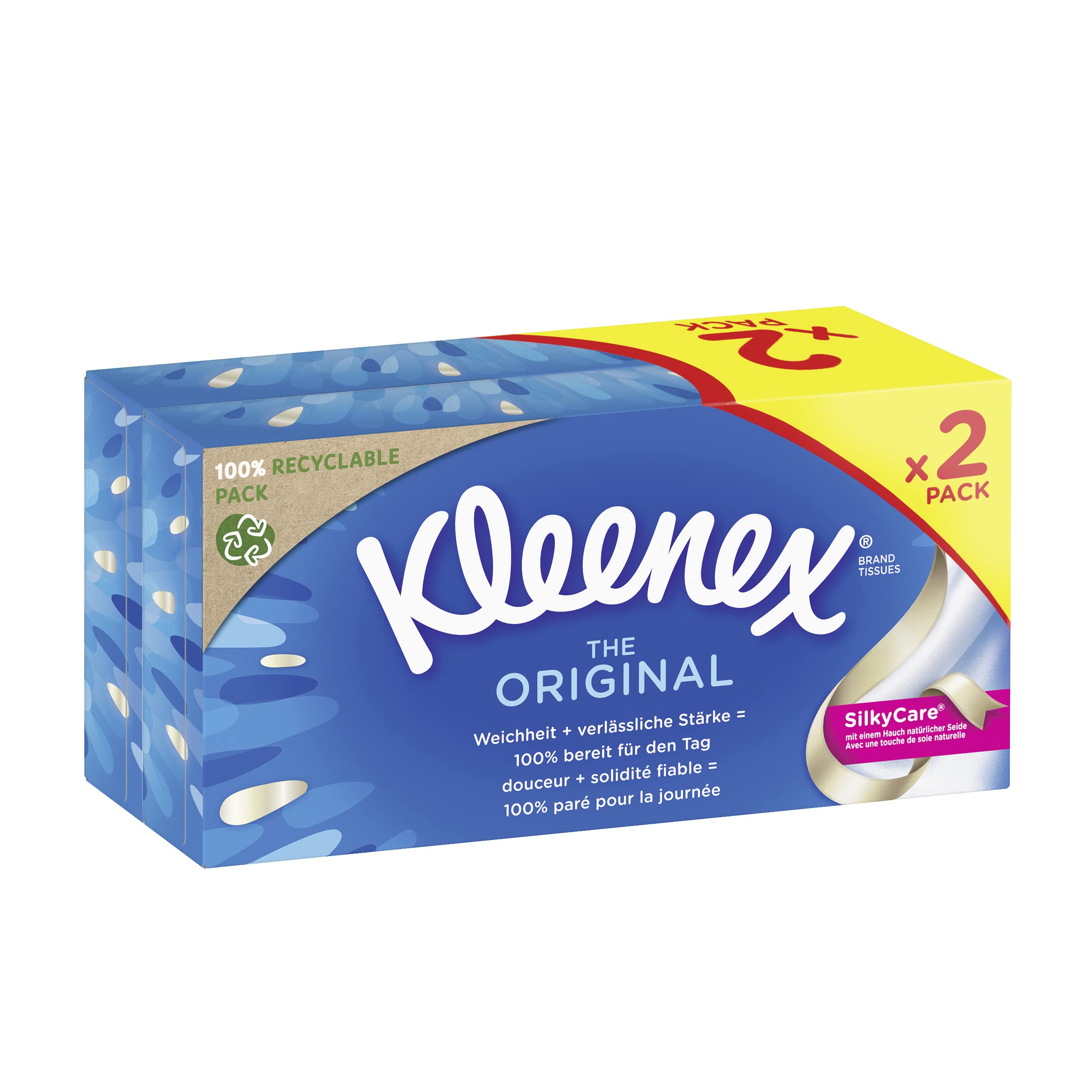 Kleenex Original Tissues Duo Box 3-Ply (2 x 72 Tissues)