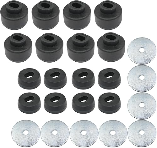 Miniatura 2 de LOSTAR 7-141-BL Kit de bujes de montaje en cabina y cuerpo negro compatible con Silverado 1999-2014 y Sierra 2WD/4WD 1999-2014 (16 piezas)