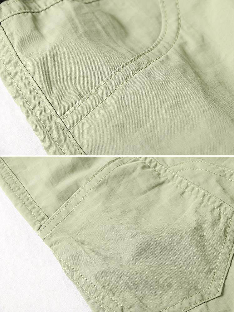 Aeslech Pantaloni cargo da ragazzo ad asciugatura rapida con elastico in vita casual all'aperto escursionismo pesca scout