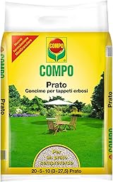 COMPO Prato, Concime per Tappeti Erbosi, Per una Nutrizione Completa di Prati Ornamentali e Sportivi, Per un Prato Sempreverde, 4 kg