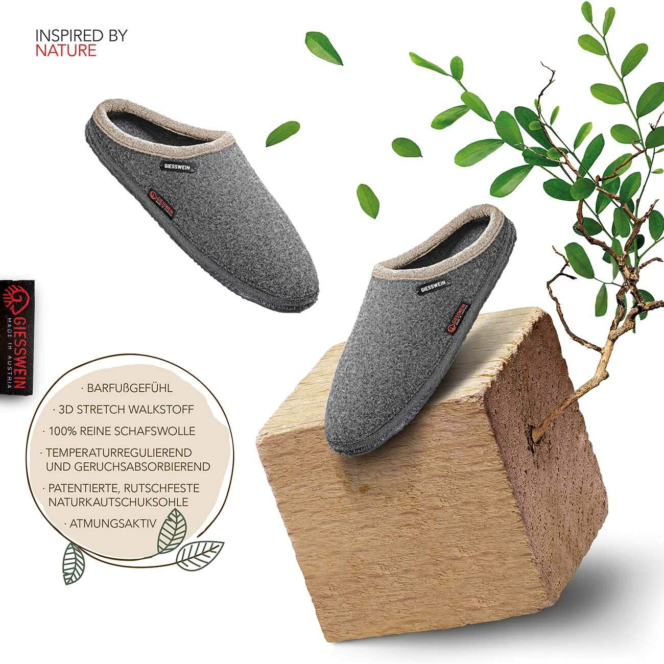 Giesswein Zapatillas Dannheim - Cálidas pantuflas de fieltro para mujeres & hombres