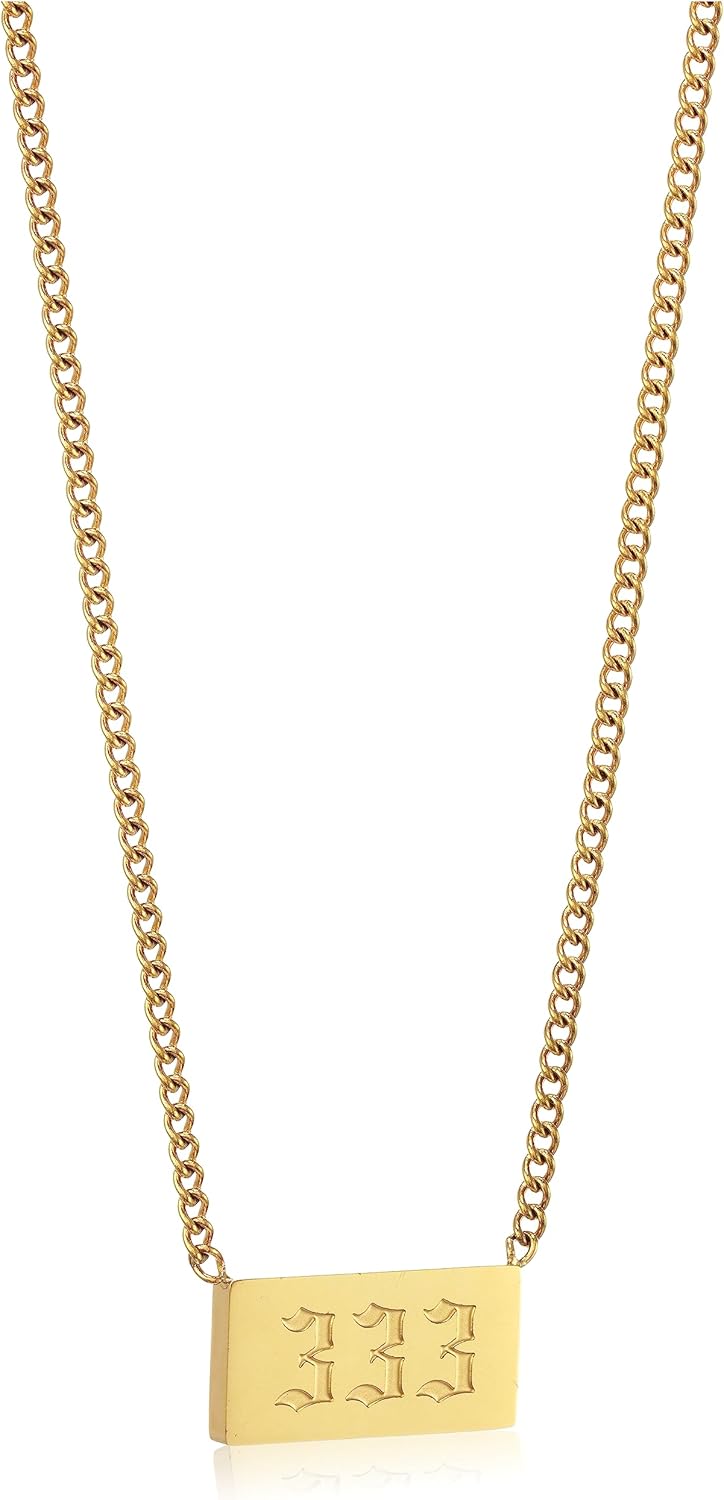 Angel Number Stainless Steel Pendant Necklace (333) - Image 2