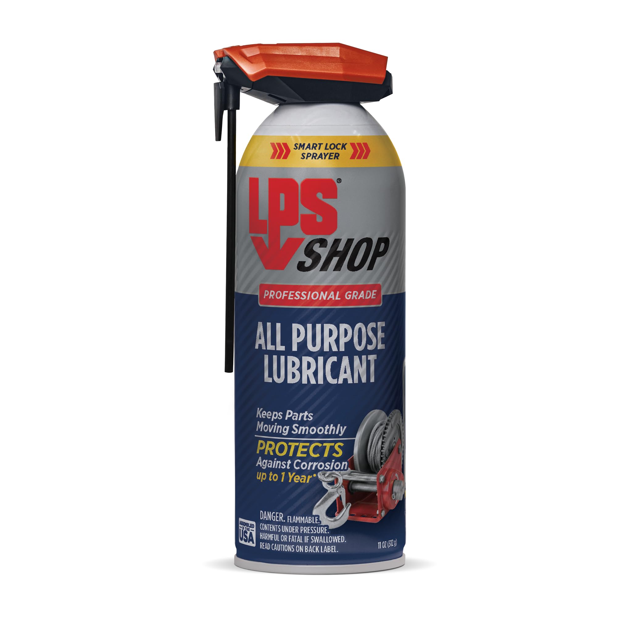 LPS Shop All Purpose Lubricant Reduces Wear from Friction & Corrosion, Quick Action to Loosen Rusted & Frozen Parts, Creates a Film That Protects