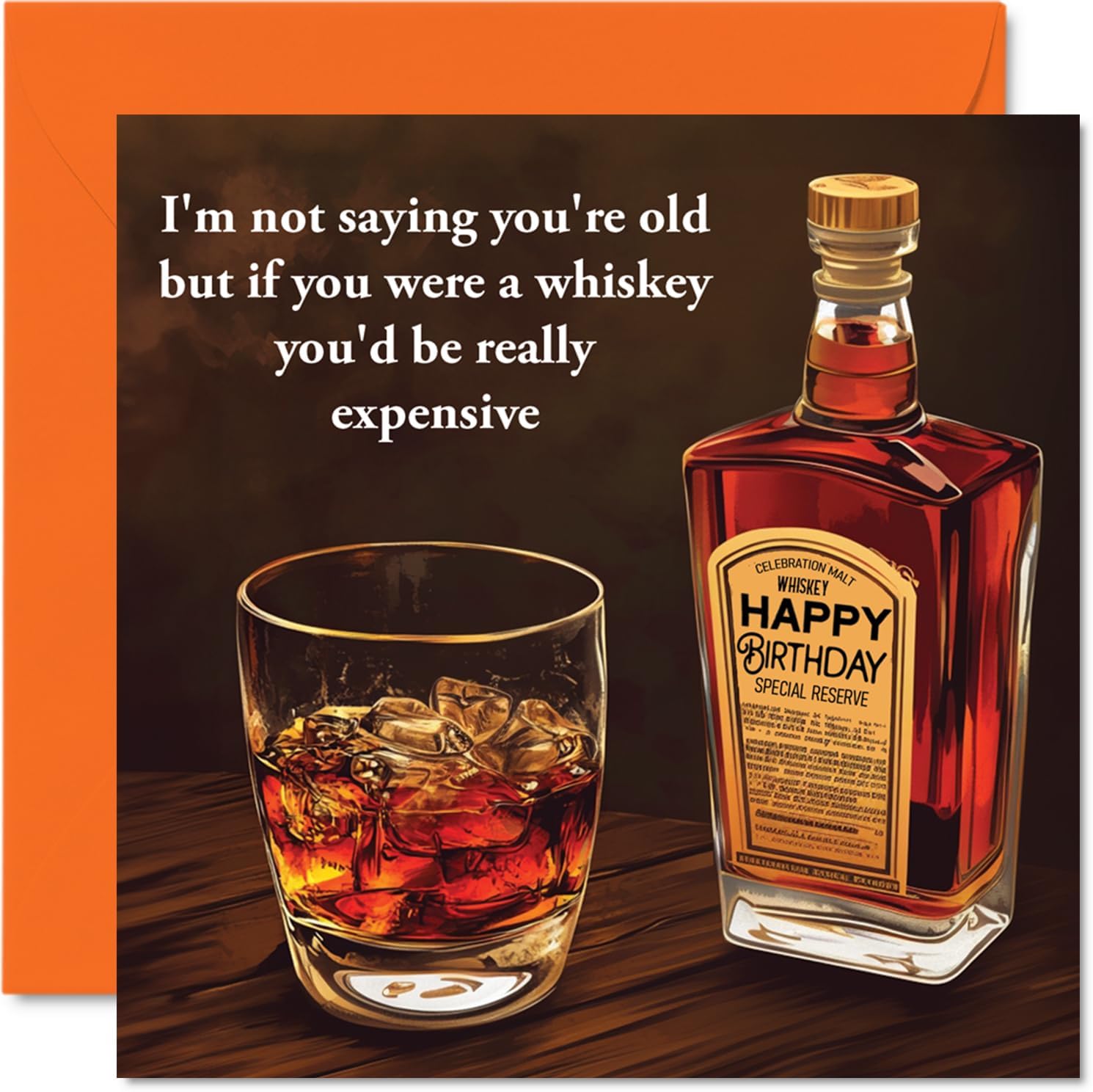 Funny Birthday Cards for Men - Vintage Whiskey - Rude Male Birthday ...