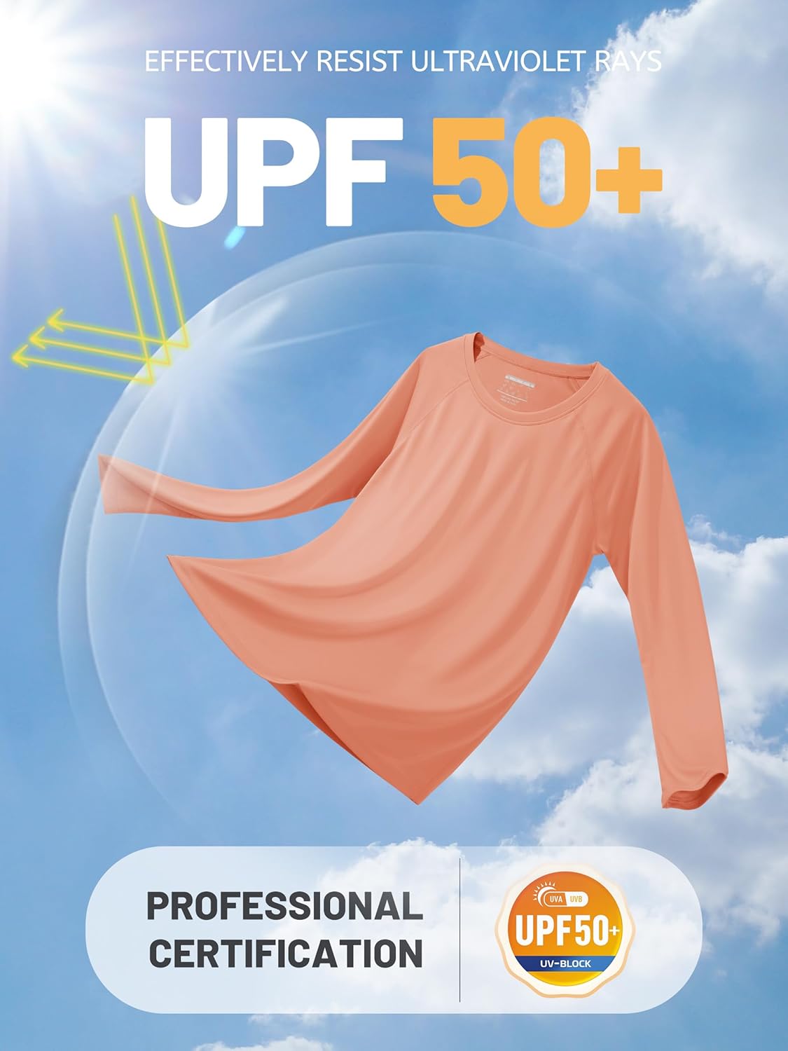 TACVASEN Womens Long Sleeve Rash Guard UPF 50+ UV Sun Shirts Quick Dry Swim Shirt Hiking Tops - Image 4