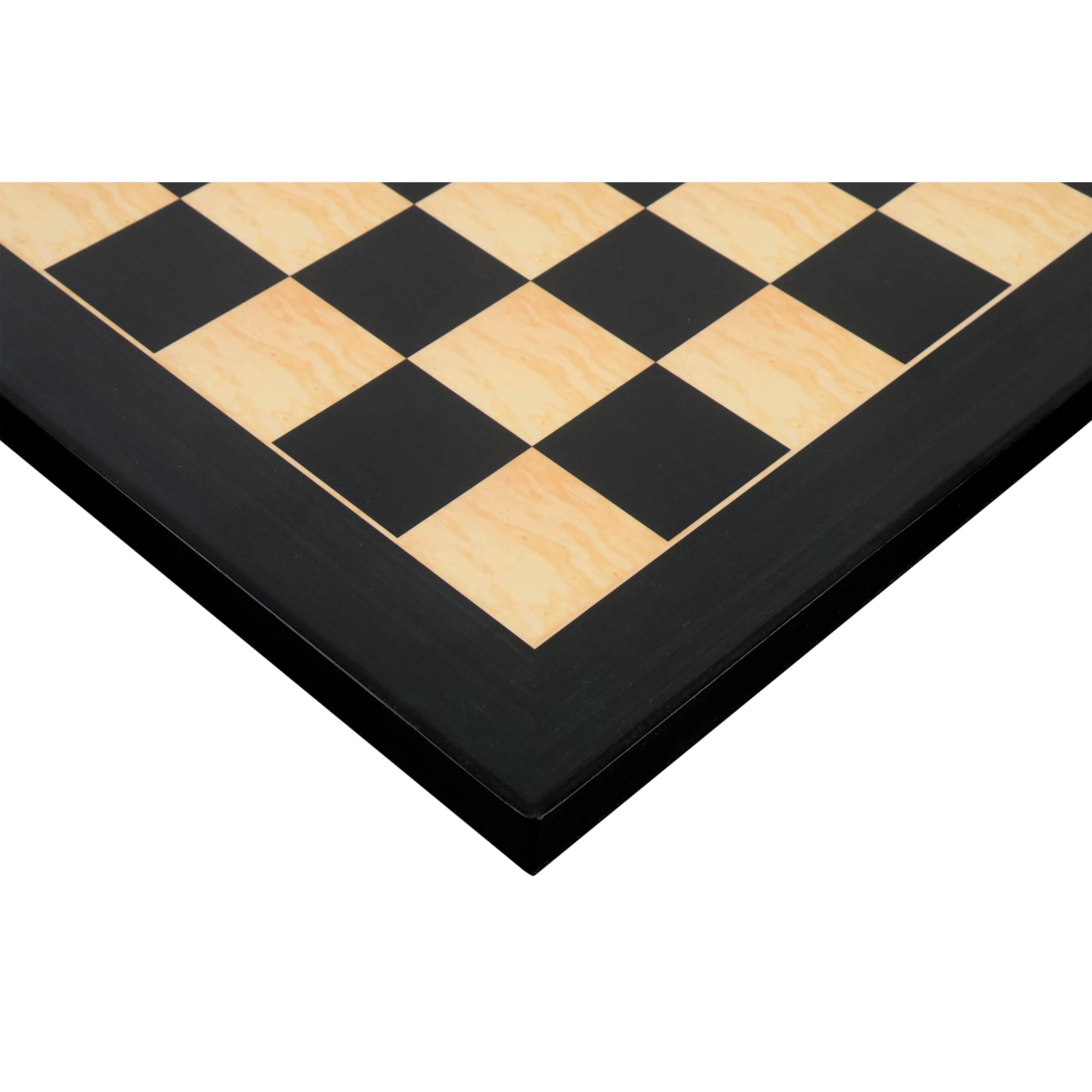 Royal Chess Mall - 17" Ebony & Maple Wood Printed Chess Board- 45mm square- Gloss Finish