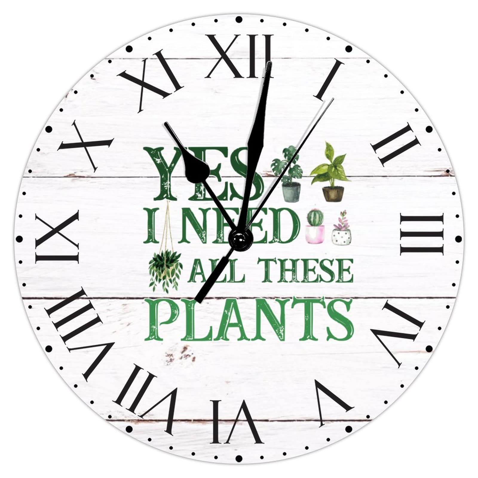 Horloge anti tic-tac Yes I Really Do Need All These Plants pour mieux dormir