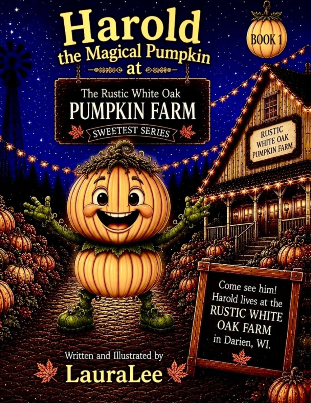 Harold the magical pumpkin at The Rustic White Oak Pumpkin Farm