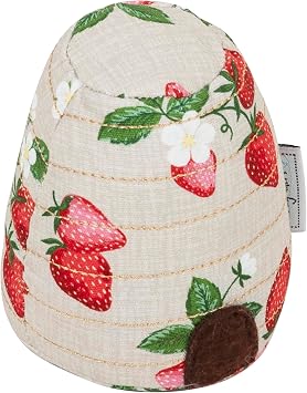 Hobby Gift Beehive Sewing Pin Cushion - Novelty Pin Cushions for Sewing Accessories and Supplies, Accessories for Needlework DIY Crafts Dressmaking, 100% Cotton Fabric - 8.5 x 8.5 x 11cm, Strawberries