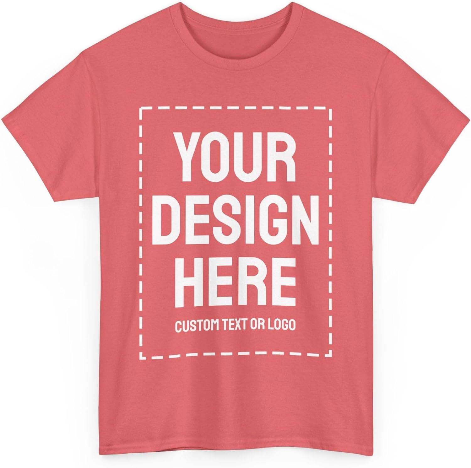 Custom T-Shirt Print with Text, Image or Logo - Personalized Printed Cotton Tees - Design Your Own Shirt for Men and Women