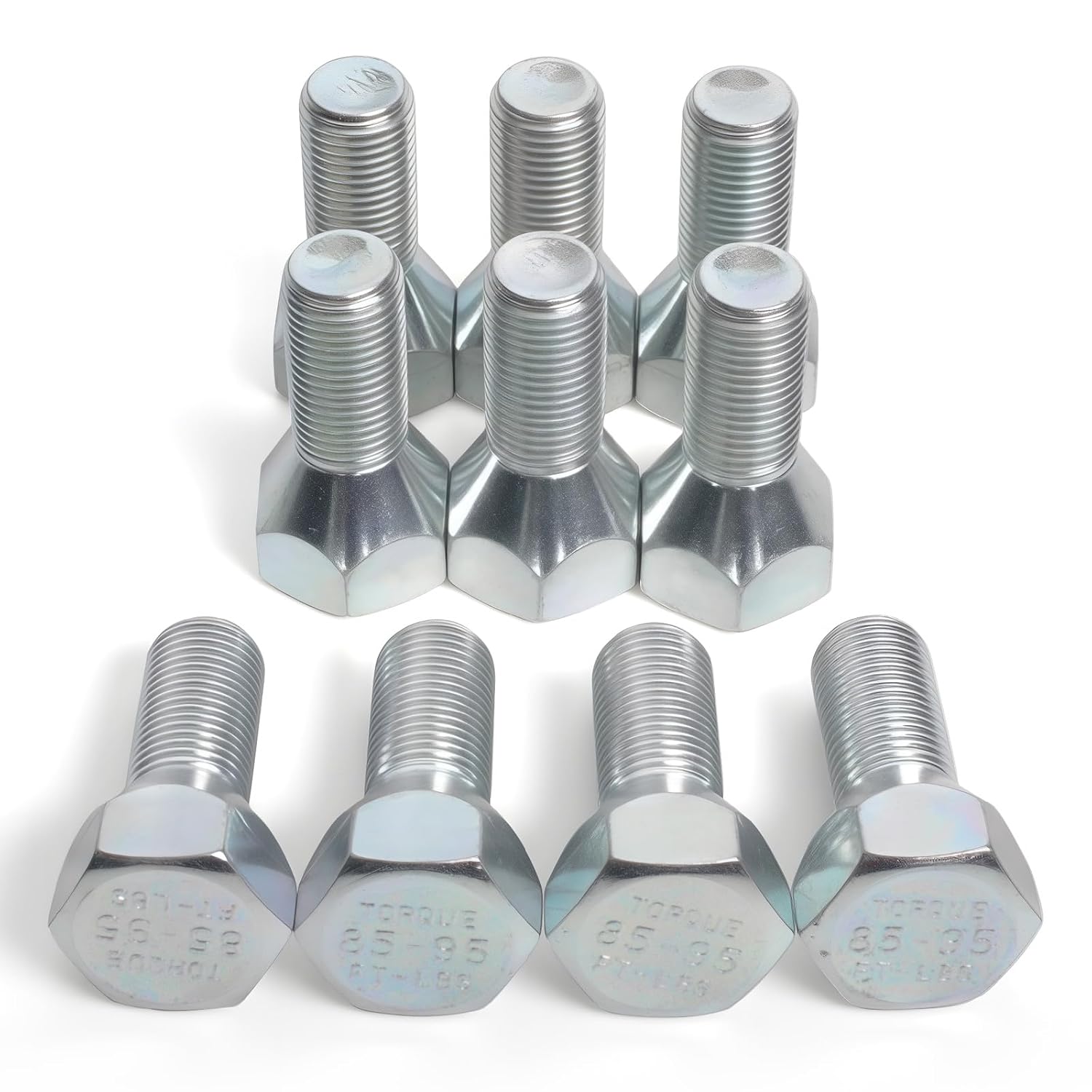 (10-Pack) for 11062A Trailer Wheel Bolts 1/2"-20 x 1-5/8" Zinc-Plated Lug Bolts Durable Hardware Suitable for Marine, Utility, and Boat Trailers Compatible with Most Common Trailer Hubs