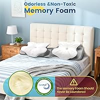 Vista 7 de ASTARRY Almohada cervical para cuello y hombro, almohada de espuma viscoelástica de contorno, almohada ergonómica de apoyo para el cuello