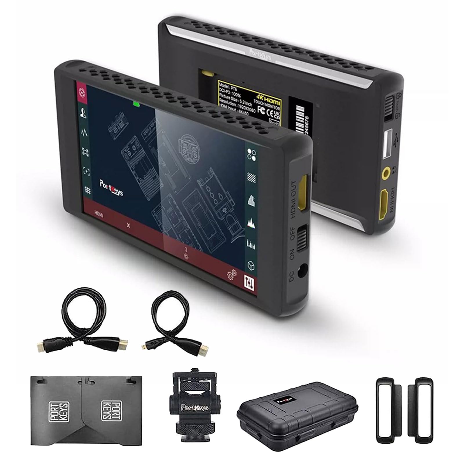 Moniteur de champ caméra 5.2" tactile PEIXEN PT6 avec entrée HDMI 4K
