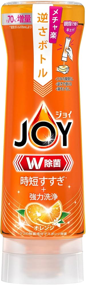 Amazon.co.jp: ジョイ W除菌 食器用洗剤 逆さボトル オレンジ