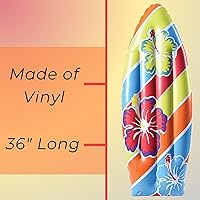 Vista 4 de US Toy One grande inflable Surf Board Luau Decoración Tema playa piscina Juguete, 36 pulgadas, Multicolor