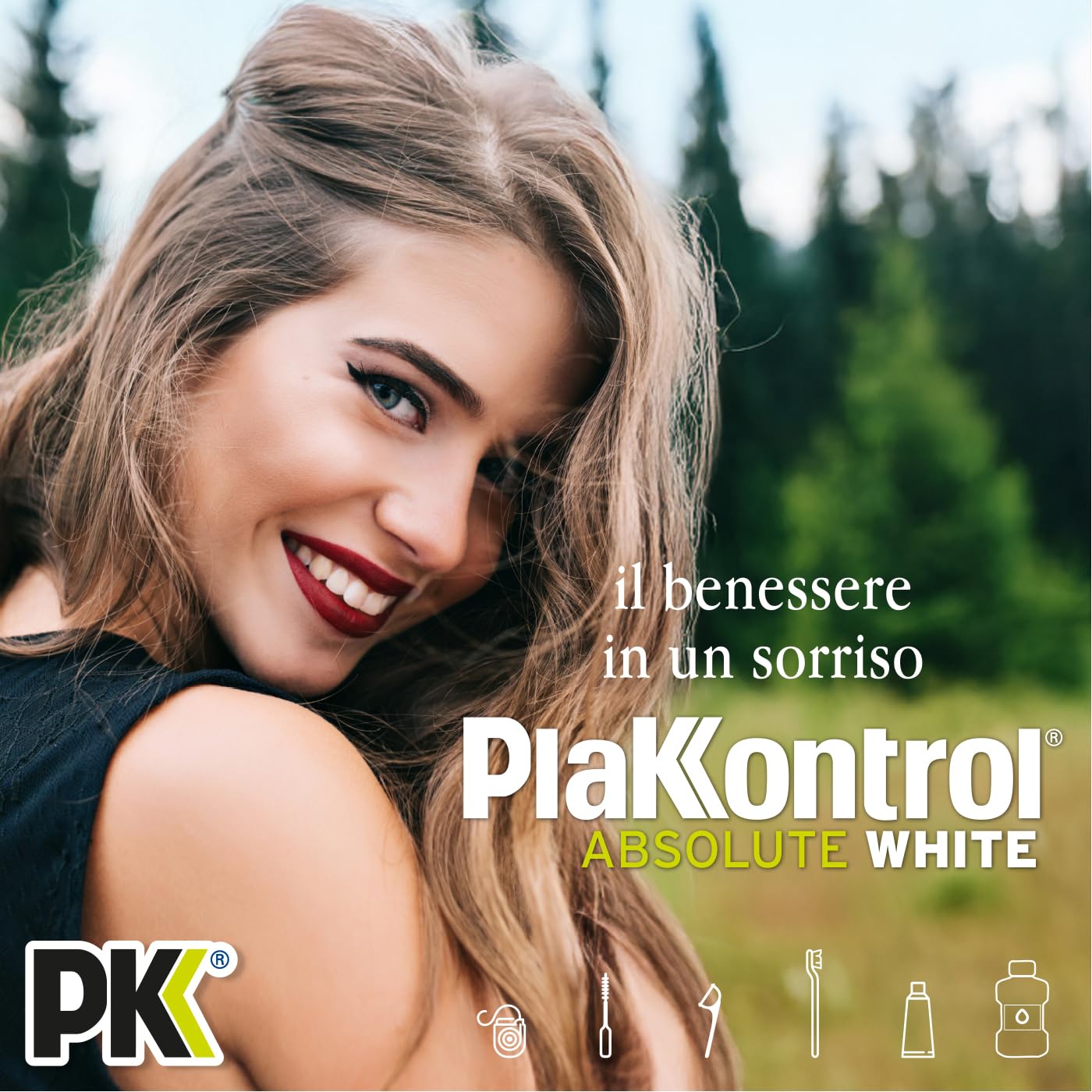 Plakkontrol® Absolute White Instant Floss Carbon Expanding, archetti interdentali ad azione sbiancante con microparticelle di carboni attivi vegetali - 30 pz – peso confezione: ℮ 30 g