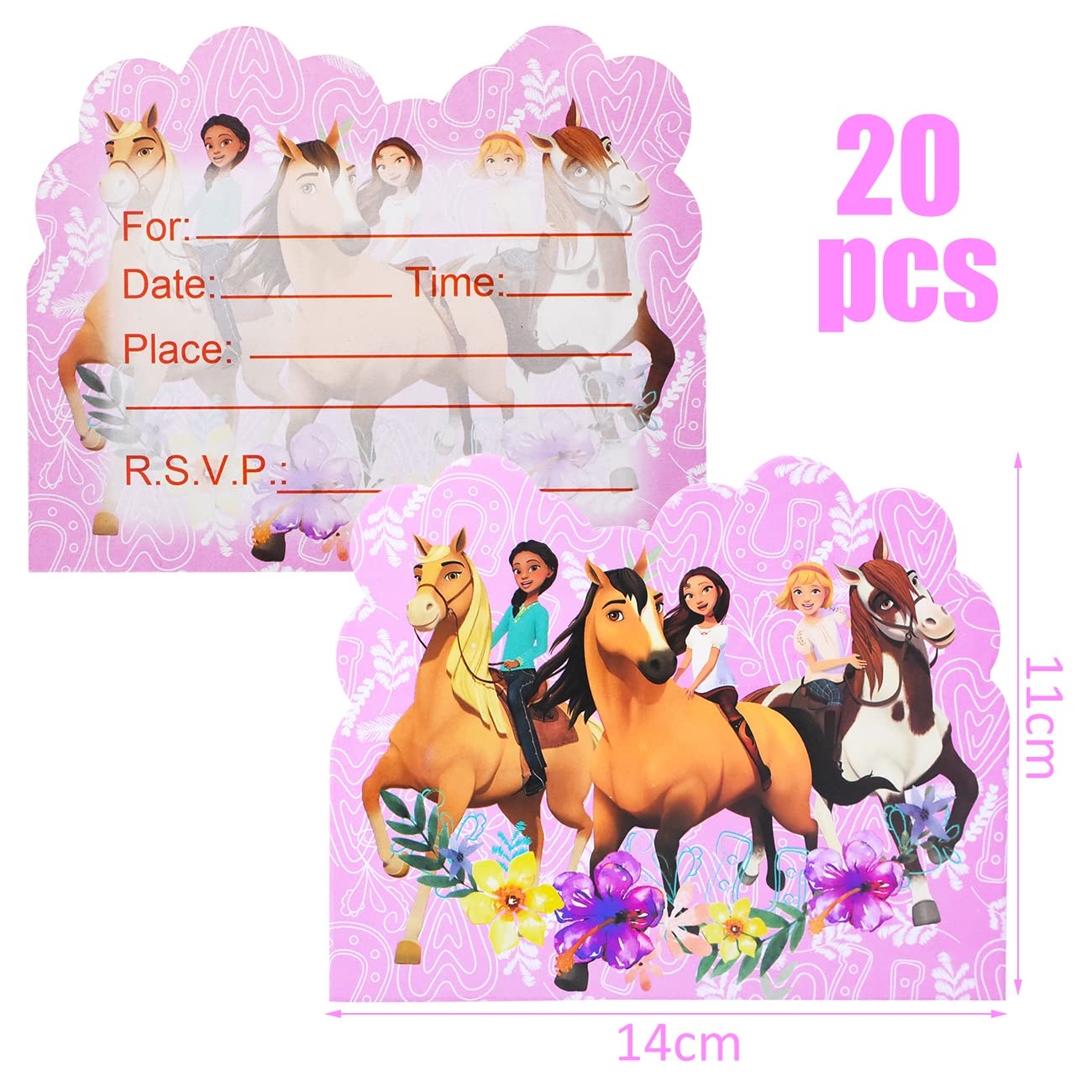 OFFCUP Invitation Anniversaire, 20pcs Cartes D'invitation