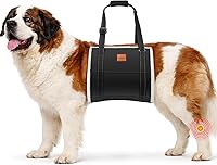 Vista 12 de LOOBANI - Cabestrillo portátil para perros para patas traseras, arnés de soporte de cadera para ayudar a levantar la parte trasera para ayuda