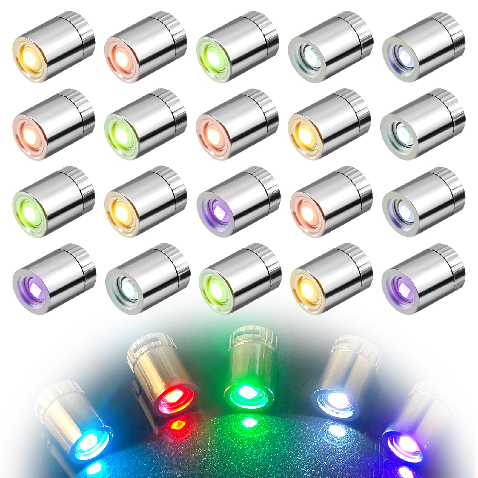 20 Mini-LED-Lichter Mit Akku – Warmweißes Licht Für Basteln, Modellbau, Puppenhäuser & Partydeko