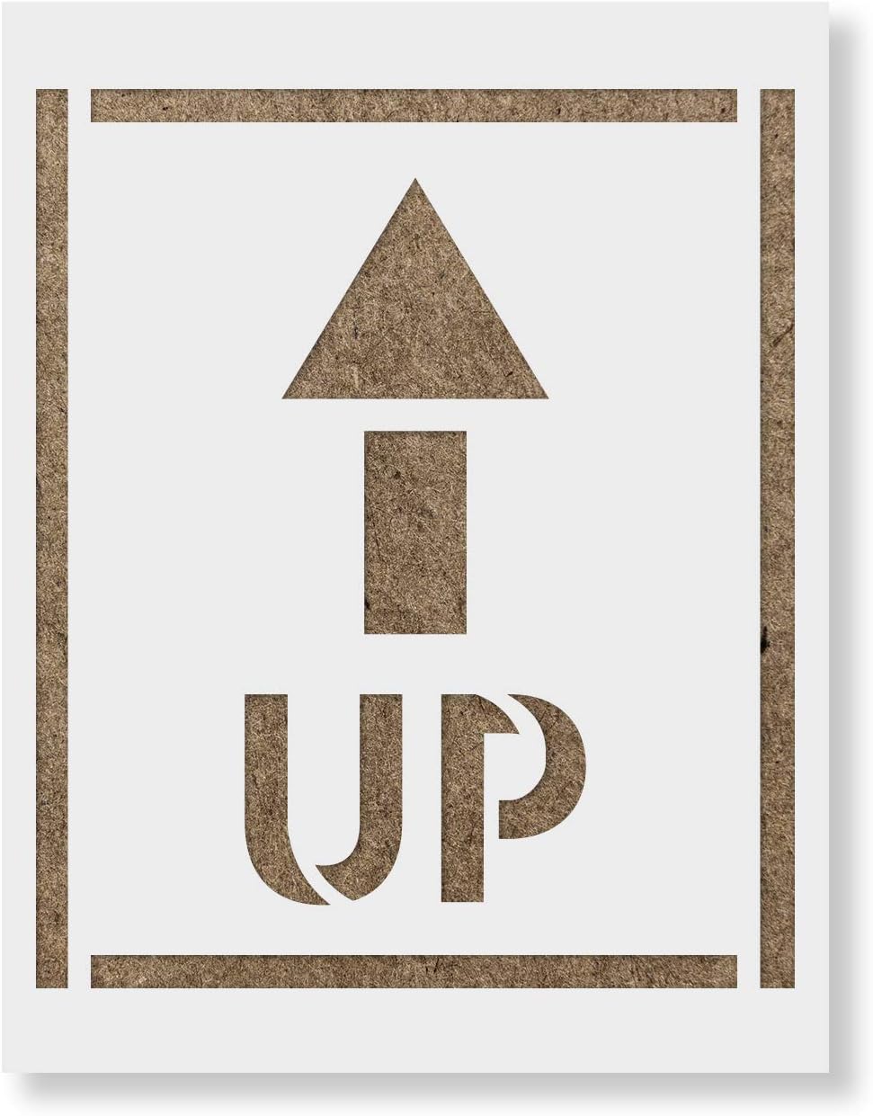 Up Arrow Text Stencil - Big Stencils, Stencils for Painting, Reusable Stencils, Plastic Stencils, Stencils for Signs