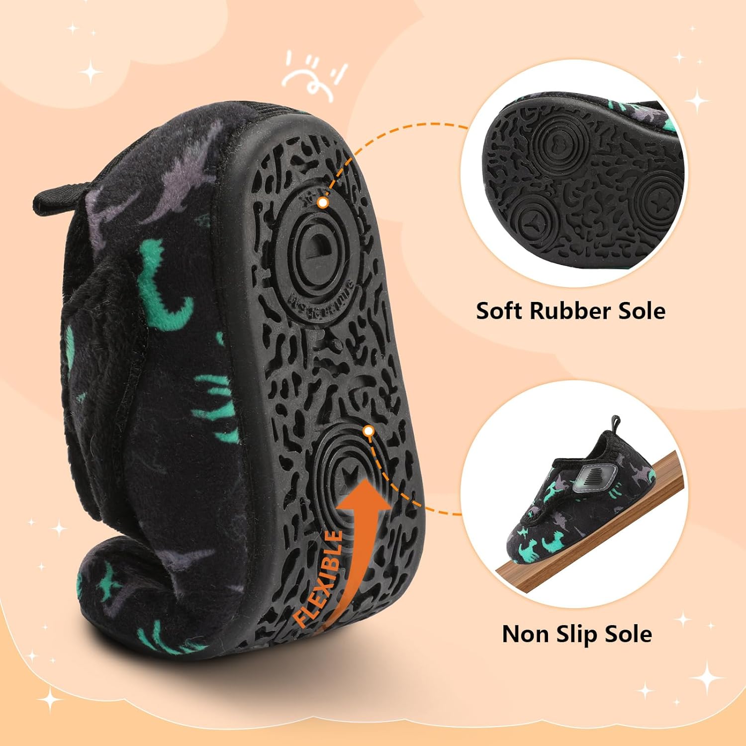 BARERUN Toddler Slippers Boys Girls House Shoes Warm Kids Slippers With Non-Slip Rubber Sole Fuzzy Cozy Walking Shoes Indoor/Outdoor - Image 5