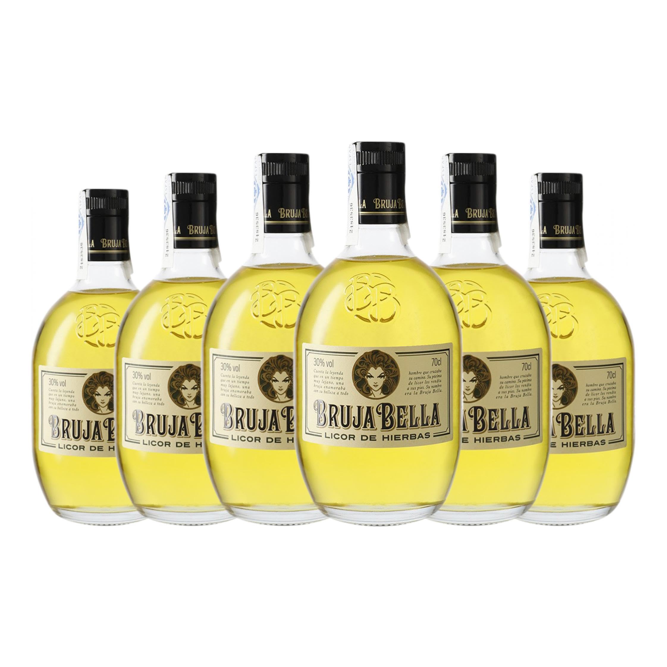 Licores Caballero Bruja Bella Hierbas 70 cl (Caja de 6 Botellas de 70 cl)