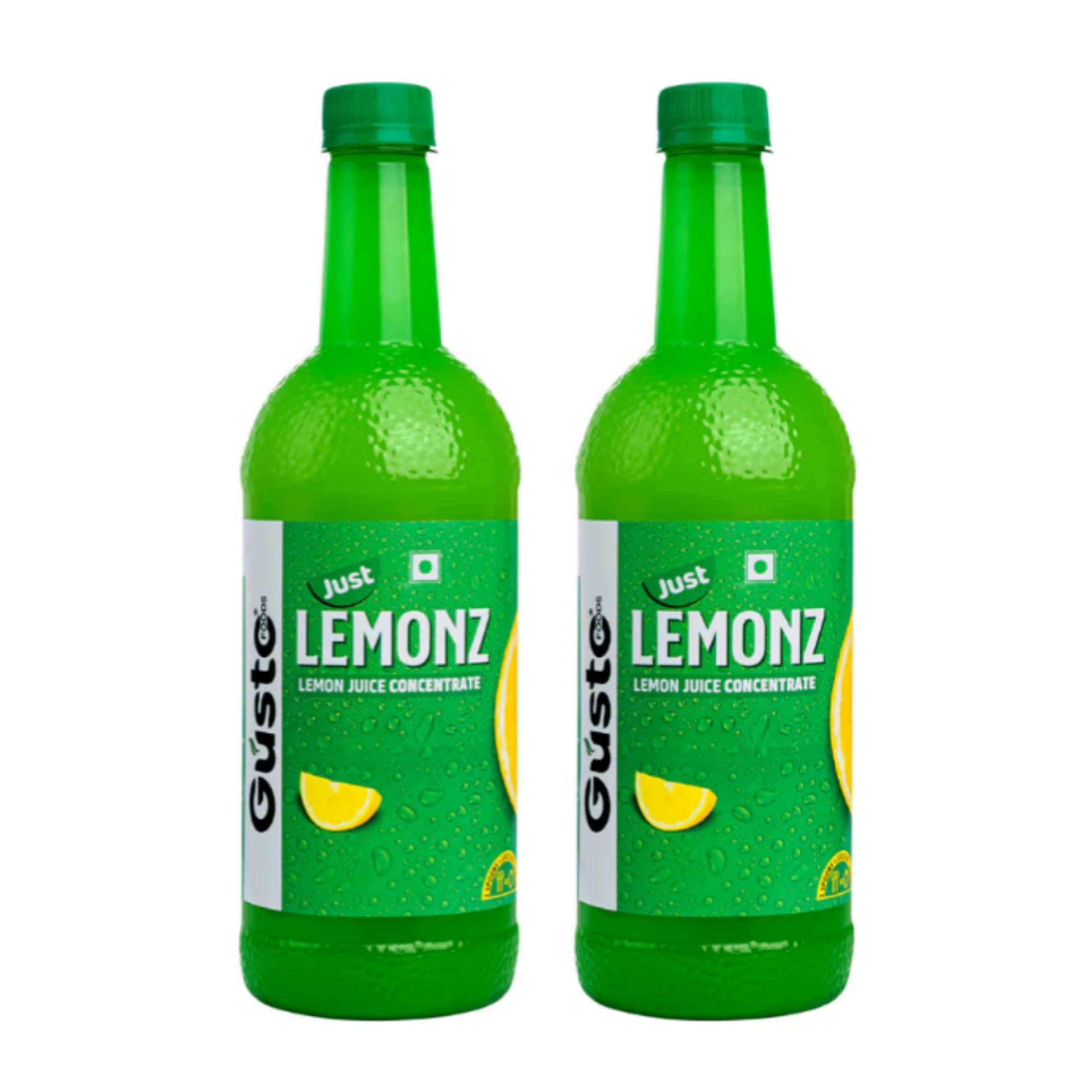 Just Lemonz Lemon Juice Concentrate - Pack of 2 (750ml) | Pocket Bottle | Ideal for daily use in Cooking & Beverages | Lemon Zest in Every Drop
