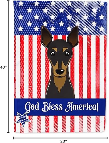 Vista 238 de Caroline's Treasures BB2171GF American Flag and Border Collie Garden Flag Mailbox Flag Decorative Yard Flag Banner Outside Patio Artwork Yard Flower