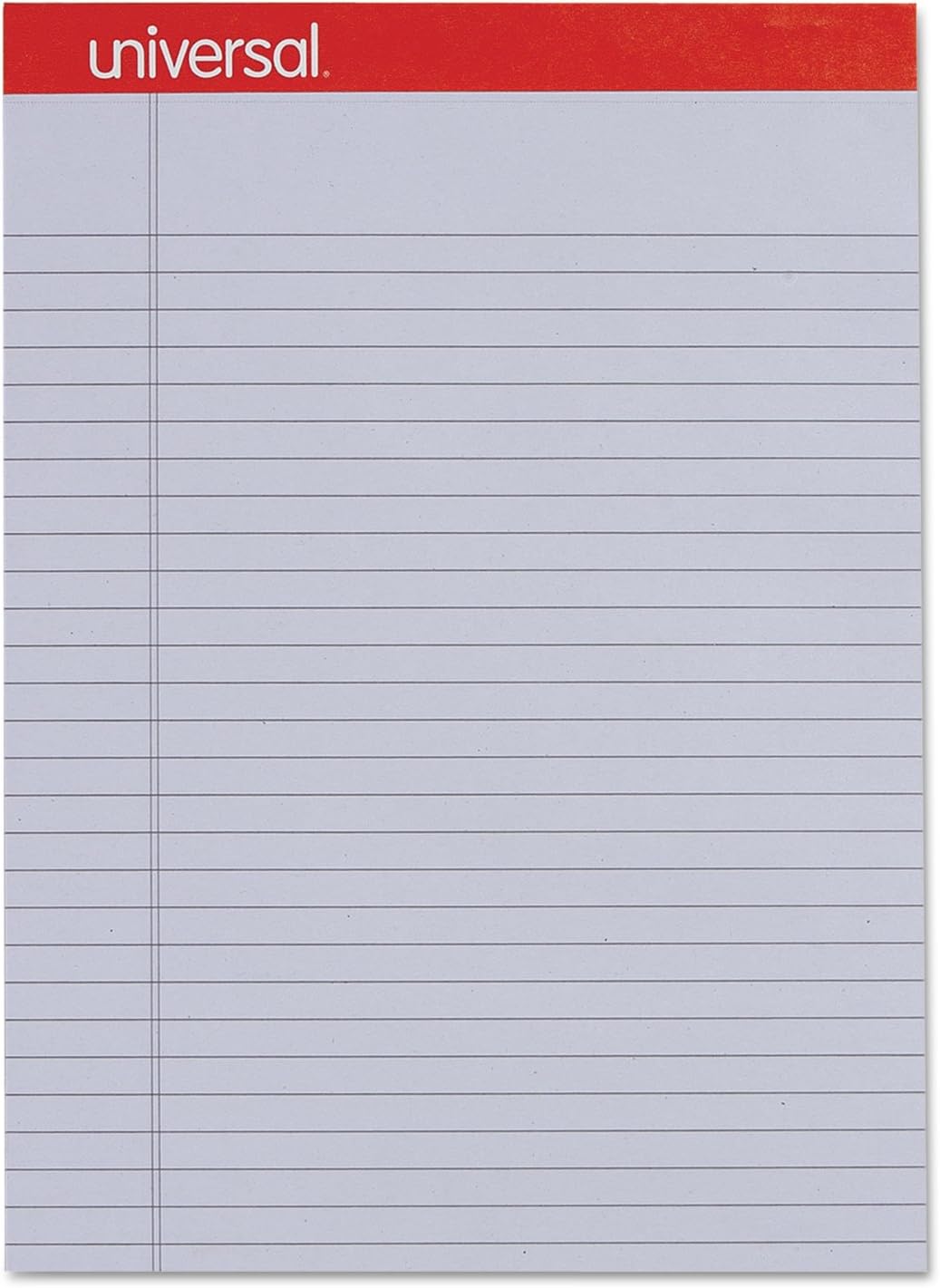 Universal Colored Perforated Ruled Writing Pads, Wide/legal Rule, 50 Orchid 8.5 X 11 Sheets, Dozen