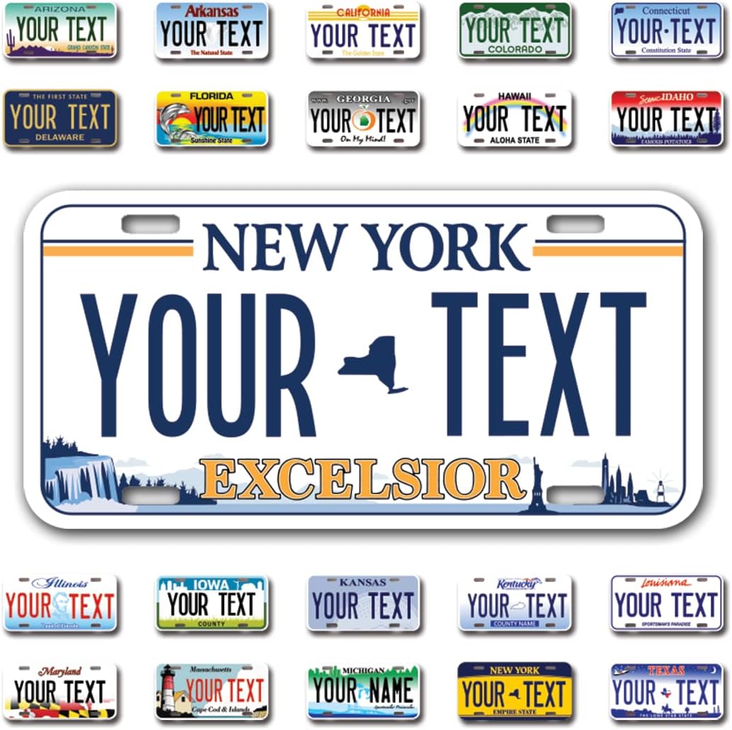 InkMyPlate Personalized New York Excelsior Car License