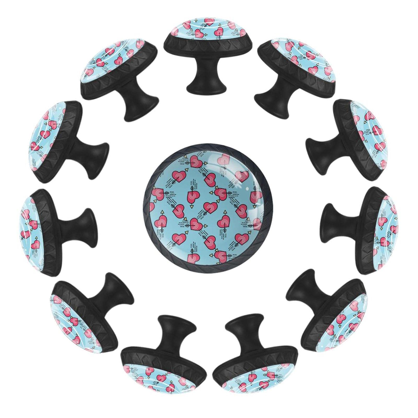 Bouton de tiroir flèche et cœur 35mm lot de 12 pour meuble enfant