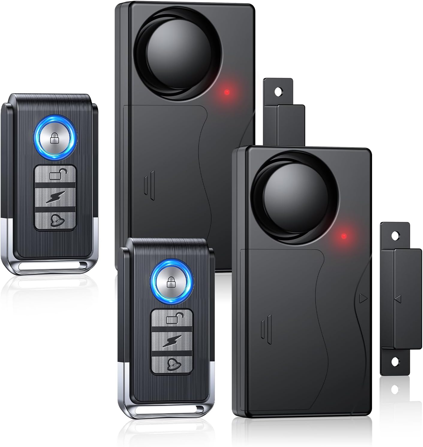 Wireless Door Alarm, 110dB Loud Door Chimes When Door Opens - Door Sensor Alarm with Remote, Battery Operated, for Home Security, Kids Safety, Dementia, Windows(2 Pack)