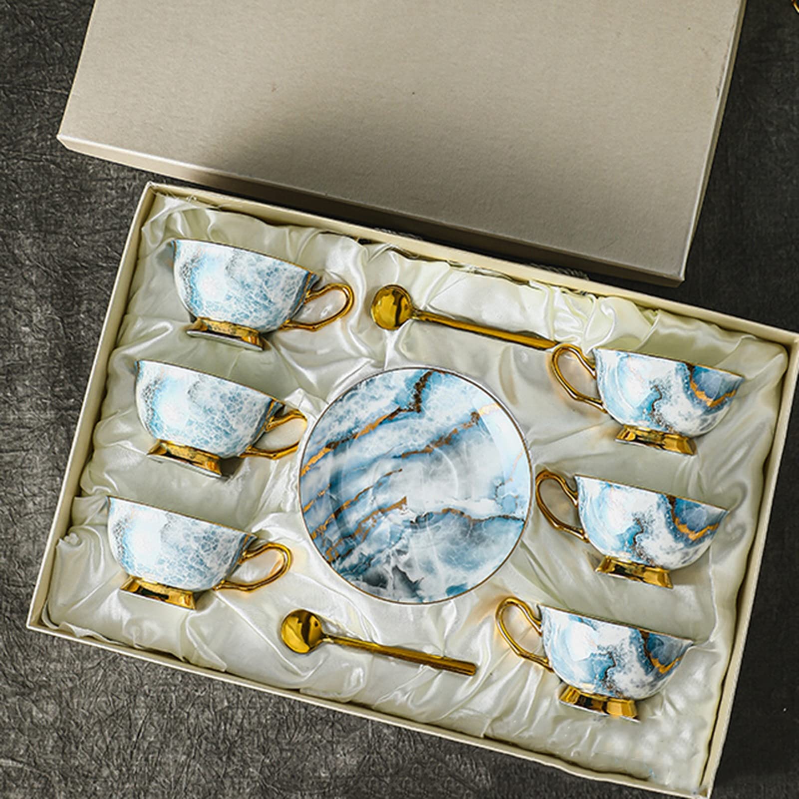Tasses à café en céramique style européen avec soucoupe pour service à thé