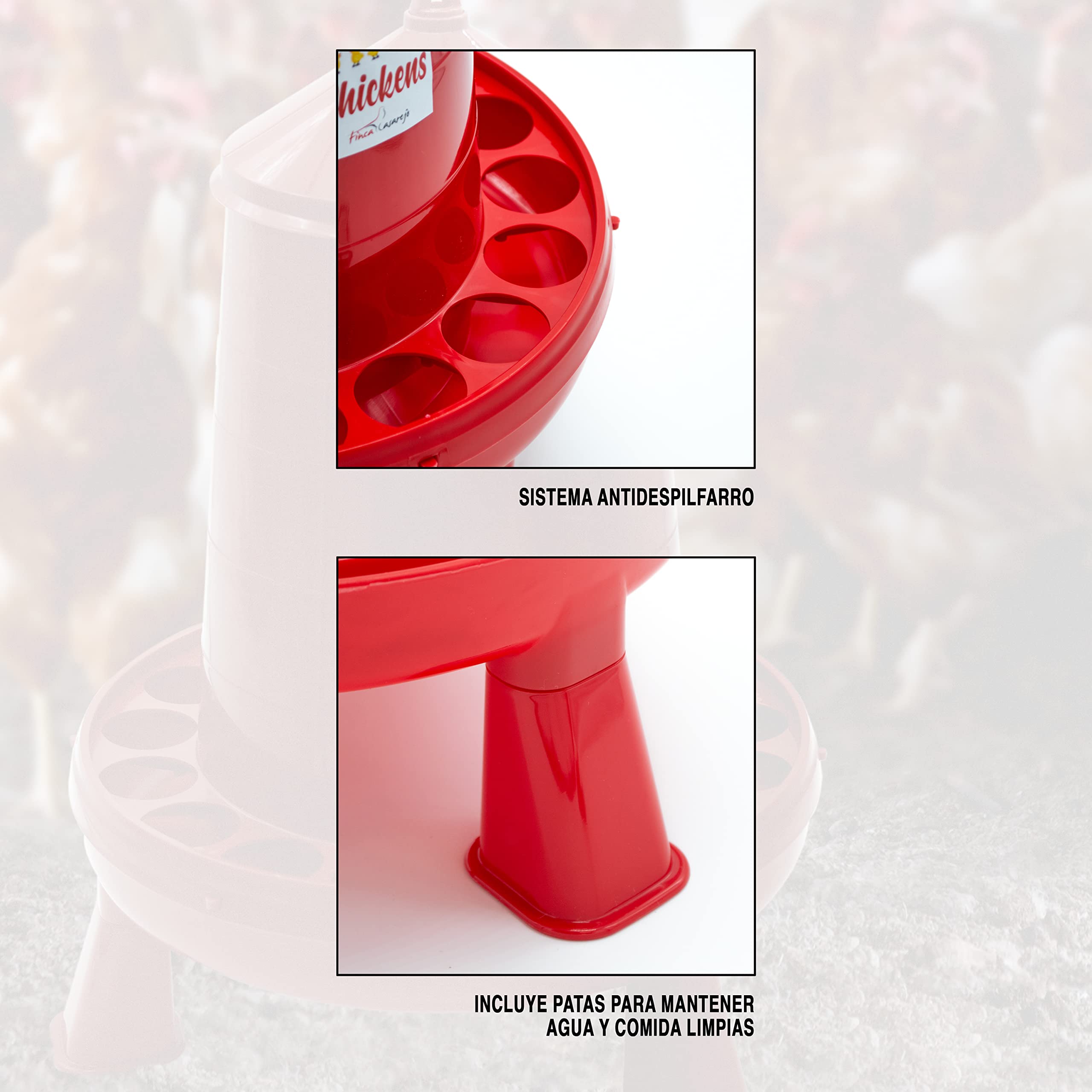 FINCA CASAREJO - Mangiatoia in plastica per uccelli con gambe