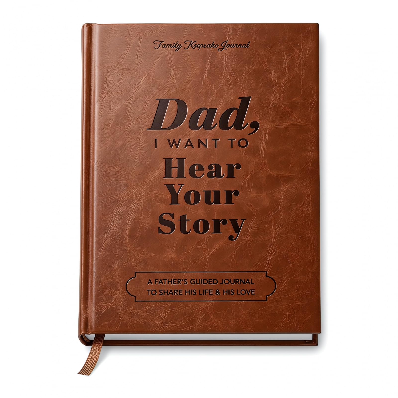 Merzio Dad, I Want to Hear Your Story: A Father's Guided Journal to Share His Life and Love, Thoughtful Birthday Dad (Brown)