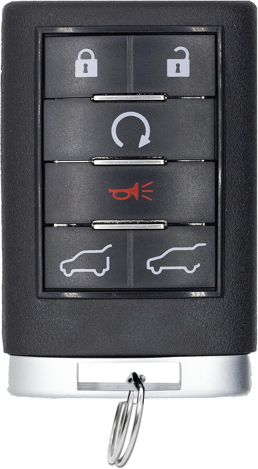 Keyless Entry Key Fob Replacement Compatible with 2007-2014 Cadillac Escalade ESV Car Keyless Entry Remote Control with FCC ID: OUC6000066 (1)