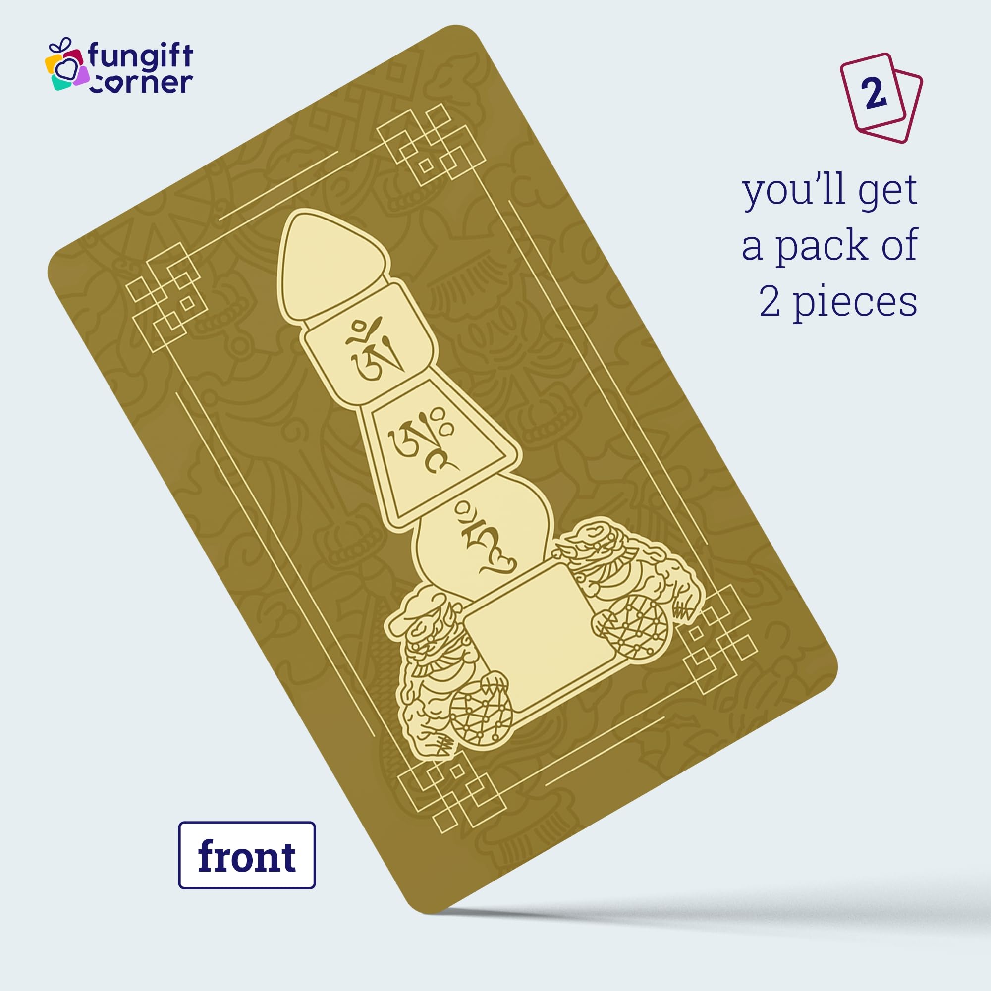 Amazon.com: Five Element Pagoda Amulet Card, Fu Dogs and 8